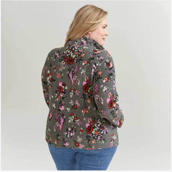 Vera Bradley Women's Snap Collar Fleece Pullover Sweatshirt with Pockets - Picture 3 of 5